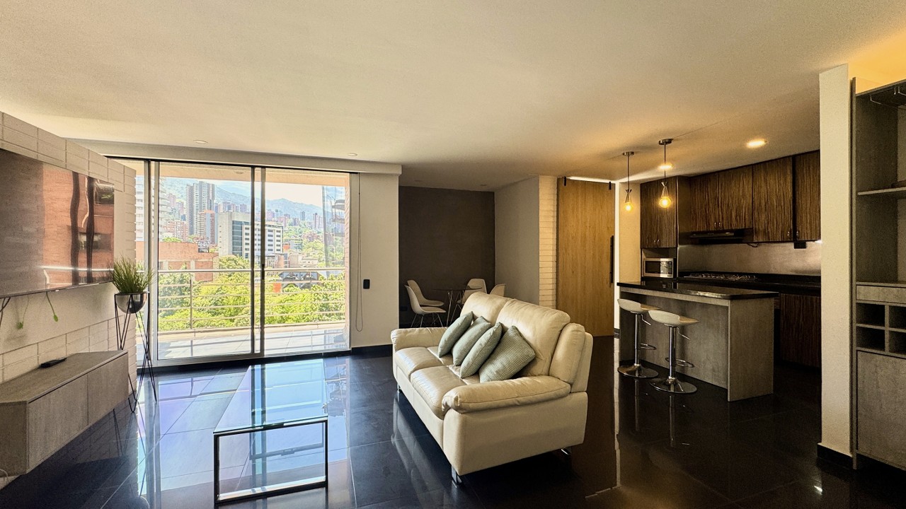 Sala amoblada del apartamento en la loma de Lalinde